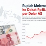 Rupiah mendekati Rp18.000 per dolar AS pada Juni 2026, meningkatkan tekanan terhadap daya beli dan biaya produksi di Indonesia.